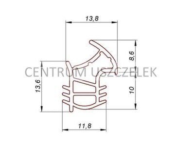 USZCZELKA UNIWERSALNA DO DRZWI WEJŚCIOWYCH STALOWYCH CZARNA 6 mb