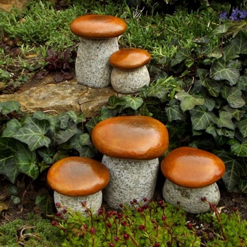 камень для сада, фигурка гриб, украшение в подарок