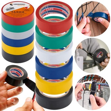 Изолента ПВХ для кабелей, гибкая, водонепроницаемая, прочная, 6 шт.