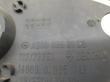 MERCEDES-BENZ C-CLASS MŘÍŽKA HALOGEN LEVÝ 2007 COUPE 2/3DR A2038853123