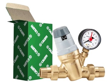 REDUKTOR CIŚNIENIA WODY 1 CAL Z MANOMETREM CALEFFI