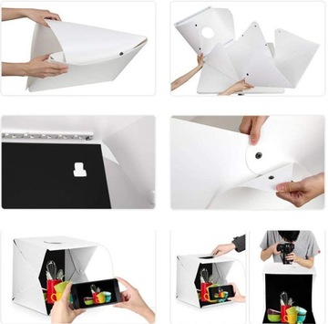 MOZOS NB20 Бестеневая фотопалатка с лампой 20 см, 6 цветов фона