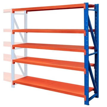 Regał METALOWY magazynowy warsztatowy 5-PÓŁKOWY 1000KG dostawny 200x195