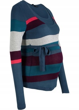 32/34 bonprix BPC SWETER CIĄŻOWY W PASKI 32/34 B69 rxt