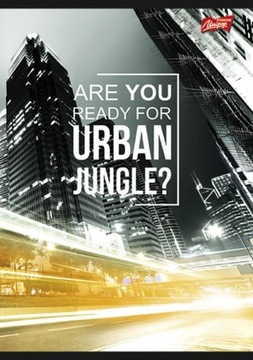 Zeszyt UNIPAP A5-60 KRATKA URBAN JUNGLE - ŻÓŁTY