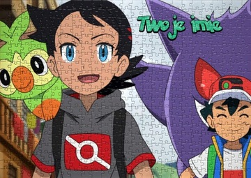 Puzzle+ imię Pokemon Detektyw Pikachu A3 252 el - RÓŻNE WZORY