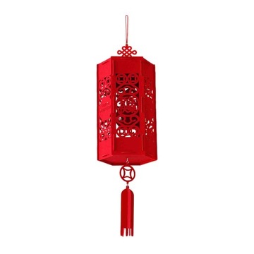 Ткань красного китайского фонарика не сплетенная выдалбливает удачливый войлок стиля 3Д д