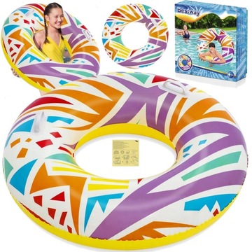 НАДУВНОЕ КОЛЬЦО ДЛЯ ВОДНОГО КОЛЕСА, БОЛЬШОЕ BESTWAY PONTOO 107 СМ