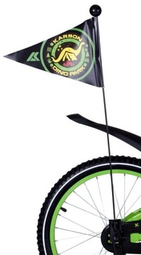 Велосипедный флаг BUNNER с шестом - DINO Зеленый