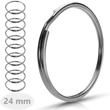 Brelok, breloczek, kółko, pierścień do kluczy 24mm / 10 szt.
