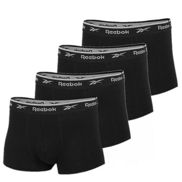 Bokserki Męskie Reebok C82711 TRUNK OVETT 4PK Czarne S