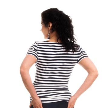 ФУТБОЛКА ДЛЯ беременной и футболка для кормления в полоску, размер M