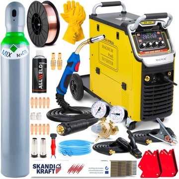 PÓŁAUTOMAT SPAWALNICZY SPAWARKA MAGNUM MIG 280 MMA V2 400V 300A 4X4 IGBT 4R