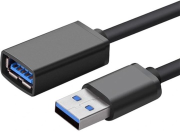 PRZEDŁUŻACZ USB 3.0 WTYK MĘSKI ŻEŃSKI KABEL 1M