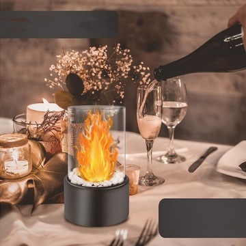 Отдельностоящий настольный биокамин - Small Bio-Portable с декоративными камнями
