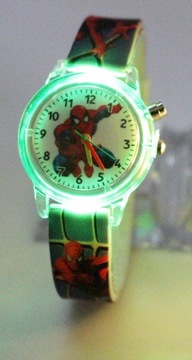 Часы SPIDERMAN, красочная светодиодная подсветка