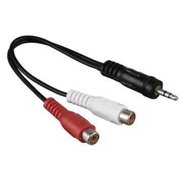 Adapter 1x Mini JACK 3,5mm M - 2x Cinch RCA F HAMA