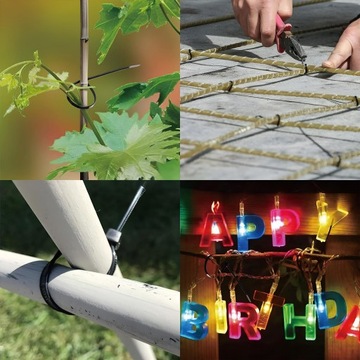 Набор кабельных стяжек, кабельных стяжек, молний, ​​устойчивых к УФ, 300 шт.