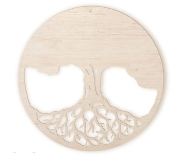 KOŁO DREWNIANA drzewo życia OBRĘCZ panel 40cm
