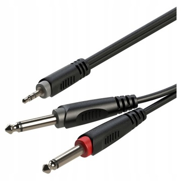 KABEL AUDIO JACK 3,5 mm 2x6,3 ROXTONE RAYC130L1 1m