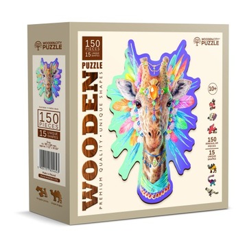 Puzzle Drewniane Elegancki Żyrafa 150 el