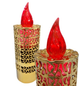 ЭЛЕКТРИЧЕСКАЯ СВЕЧНАЯ ВСТАВКА ЗОЛОТАЯ СВЕЧА С БАТАРЕЙКАМИ