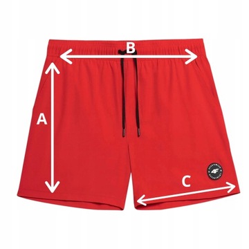 KĄPIELÓWKI 4F MĘSKIE SPODENKI SZORTY KĄPIELOWE NA BASEN SPORTOWE r. S