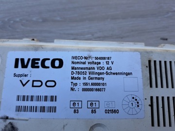 IVECO DAILY III 99-06 PŘÍSTROJOVÁ DESKA BUDÍKY 504008187