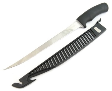 Nóż do filetowania z ostrzałką Konger ostrze 22cm