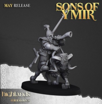 Конные гномы CMD Highlands Miniatures