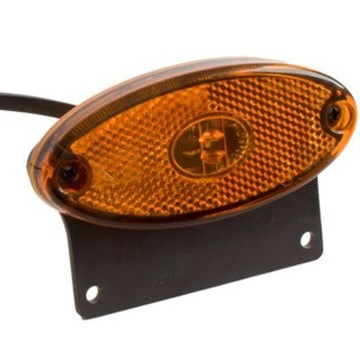 Lampa obrysowa boczna pomarańczowa Aspöck Flatpoint II LED z uchwytem