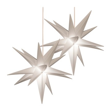 3x РОЖДЕСТВЕНСКИЕ ЗВЕЗДЫ 3D LED НАРУЖНЫЕ белые