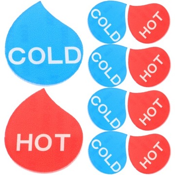 NAKLEJKI NA KRANY ZNACZĄ ETYKIETY GORĄCEJ I ZIMNEJ WODY