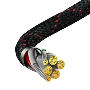 Угловой кабель Baseus 100 Вт, 1 м USB-A-USB-C, черный и красный