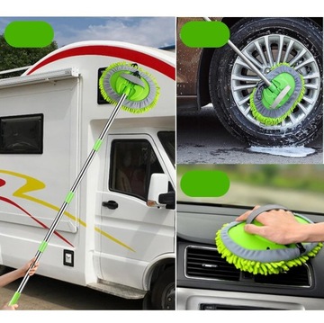 ШВАБРА ДЛЯ МОЙКИ АВТОМОБИЛЯ С ДЛИННОЙ РУЧКОЙ И МИКРОФИБРОВОЙ, ТЕЛЕСКОПИЧЕСКАЯ 54-110СМ