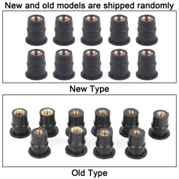 10 шт. резиновые гайки M5 5 мм/0,2 дюйма метрические мотоциклетные болты для