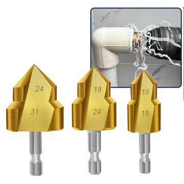 Wiertło stopniowe PPR Lifting Premium uniwersalne hydrauliczne 20mm 25mm 32mm 3 szt.