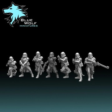 Airborne Clones - Modular kit model pasuje do gry StarWars Legion