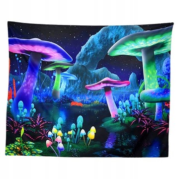 Gobelin Wiszący Psychodeliczny Grzyb Trippy Koc