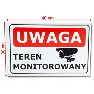 БОЛЬШОЙ ПАНЛО ОБЪЕКТ НАБЛЮДЕНИЯ ВНИМАНИЕ ОХРАНЯЕМАЯ ЗОНА | 40х30см | ПВХ