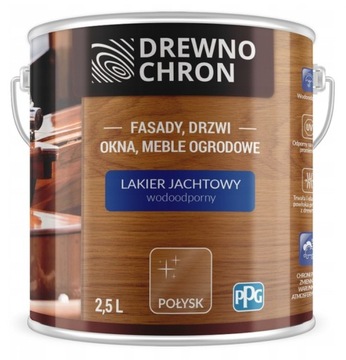 DREWNOCHRON LAKIER JACHTOWY POŁYSK 2,5L jacht PPG