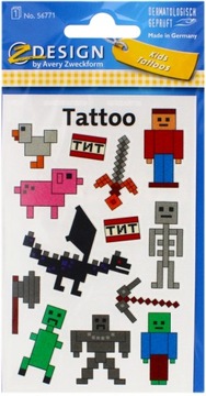 GAME MINECRAFT - TATUAŻE WODOODPORNE