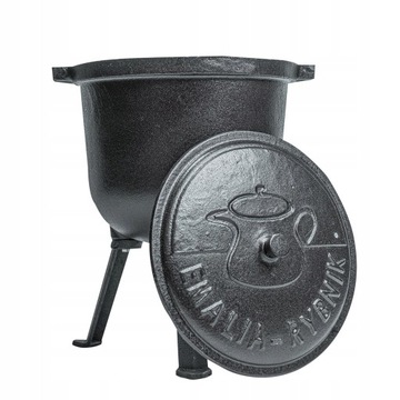 ЧУГУННЫЙ КАУЛДЕЛЬ 4л ОХОТНИЧИЙ ГОРШОК НЕБЕСНЫЙ + в подарок