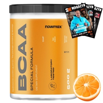 nowmax BCAA 2:1:1 500 g MOCNE AMINOKWASY AMINO