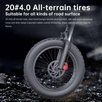Алюминиевые колеса EKX X20, 20-дюймовые электрические шины с толстыми шинами, 48V35AH, максимальная скорость 55 км/ч