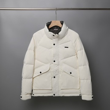 Winter Men Down Jacket Casual Thicken Warm White D