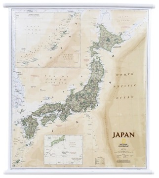 НАСТЕННАЯ КАРТА ЯПОНИИ ЭКСКЛЮЗИВНАЯ NATIONAG GEOGR.
