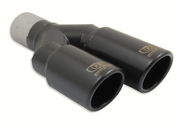 Końcówka wydechu ULTER SPORT podwójna czarna 70 mm