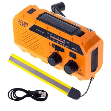 ПОРТАТИВНЫЙ РАДИО МНОГОФУНКЦИОНАЛЬНЫЙ ФОНАРИК С РУКОЯТКОЙ SOLAR AD1197