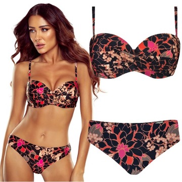 Strój kąpielowy dwuczęściowy push up GABBIANO Evita-D 12/C 44B XXL 90B